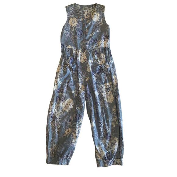 Laura Ashley Vintage Floral Cotton Jumpsuit - Picture 1 of 12